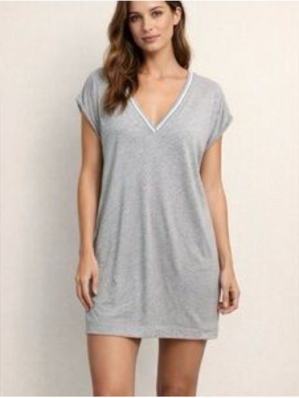 Nation LTD Pima Cotton V-Neck T-Shirt Dress